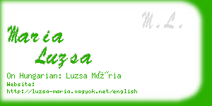 maria luzsa business card